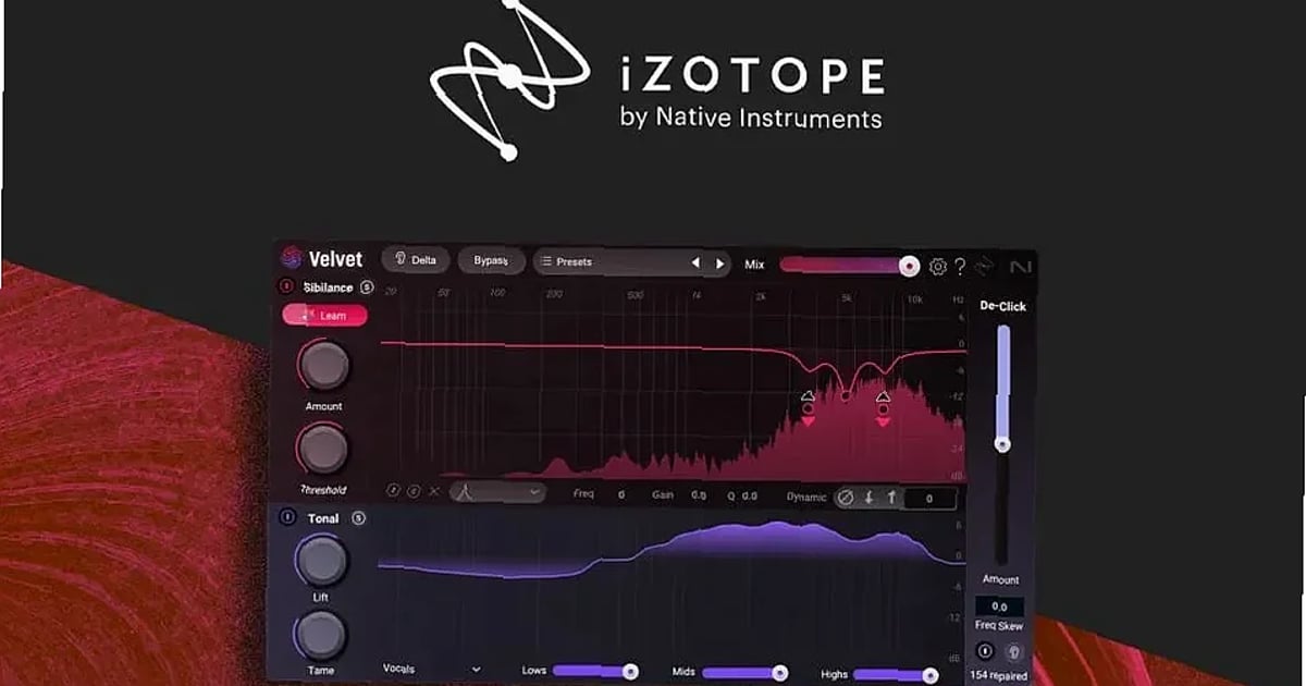 Screenshot of izotope vinyl izotope torrent - iZotope - Velvet 1.0.0 VST3, AAX x64 - Torrent